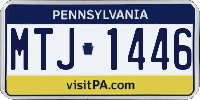 PA license plate MTJ1446