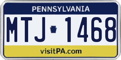 PA license plate MTJ1468