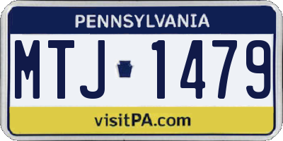 PA license plate MTJ1479