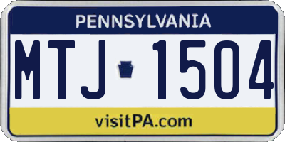 PA license plate MTJ1504
