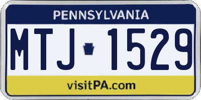 PA license plate MTJ1529