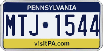 PA license plate MTJ1544