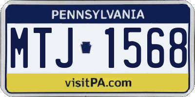 PA license plate MTJ1568