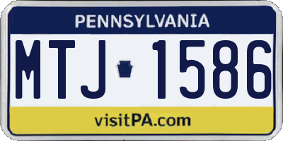 PA license plate MTJ1586