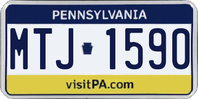 PA license plate MTJ1590
