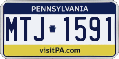PA license plate MTJ1591