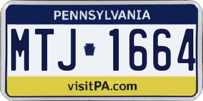 PA license plate MTJ1664