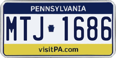 PA license plate MTJ1686
