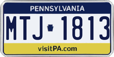 PA license plate MTJ1813