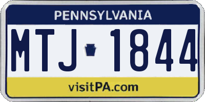PA license plate MTJ1844