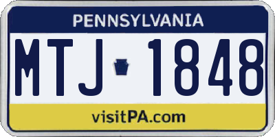 PA license plate MTJ1848