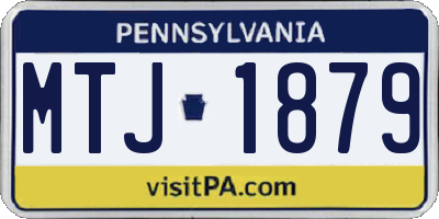 PA license plate MTJ1879