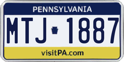 PA license plate MTJ1887