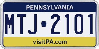 PA license plate MTJ2101