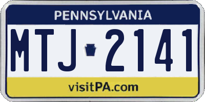 PA license plate MTJ2141