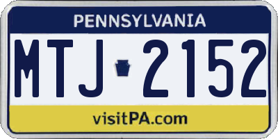 PA license plate MTJ2152