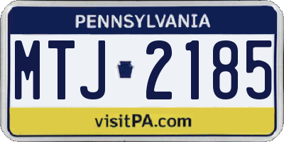 PA license plate MTJ2185