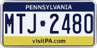 PA license plate MTJ2480