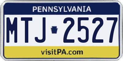 PA license plate MTJ2527