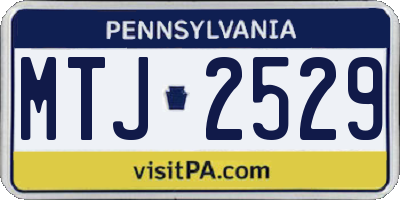 PA license plate MTJ2529