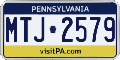 PA license plate MTJ2579
