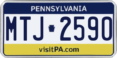 PA license plate MTJ2590