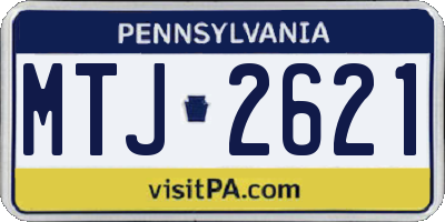 PA license plate MTJ2621