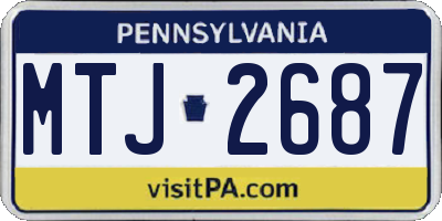PA license plate MTJ2687