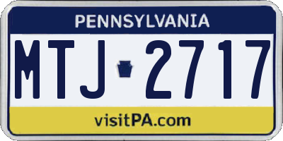 PA license plate MTJ2717