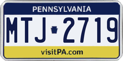 PA license plate MTJ2719