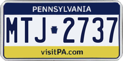 PA license plate MTJ2737