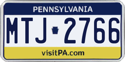 PA license plate MTJ2766