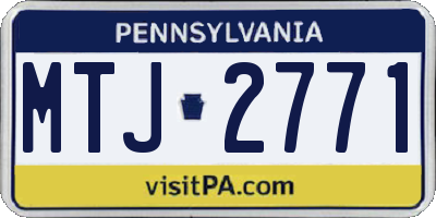PA license plate MTJ2771