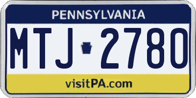 PA license plate MTJ2780