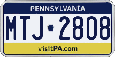 PA license plate MTJ2808
