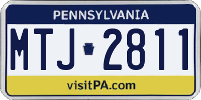 PA license plate MTJ2811