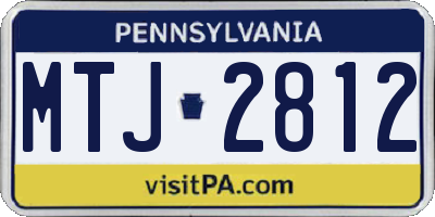 PA license plate MTJ2812