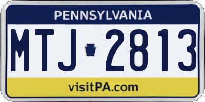 PA license plate MTJ2813
