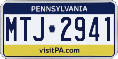 PA license plate MTJ2941
