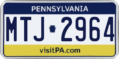 PA license plate MTJ2964