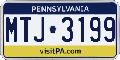 PA license plate MTJ3199