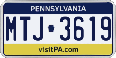 PA license plate MTJ3619