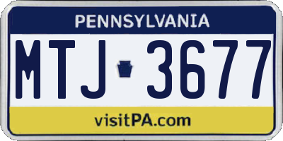 PA license plate MTJ3677