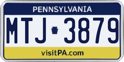 PA license plate MTJ3879