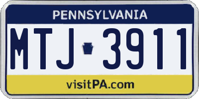 PA license plate MTJ3911
