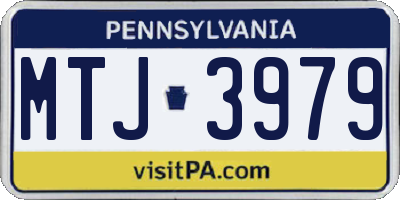 PA license plate MTJ3979
