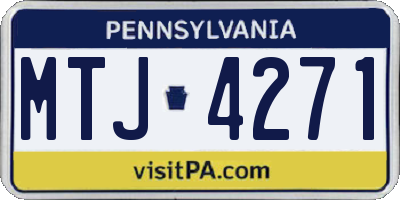 PA license plate MTJ4271