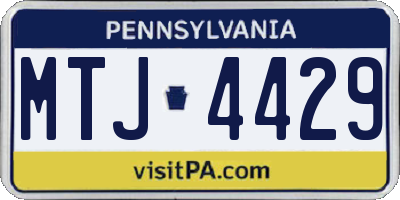 PA license plate MTJ4429