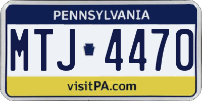PA license plate MTJ4470