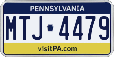PA license plate MTJ4479